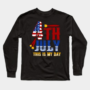 America Shirt 4th of July Patriotic T-shirt holiday Long Sleeve T-Shirt